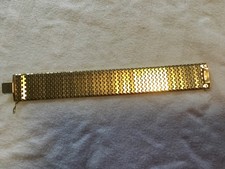 Vergoldetes Vintage Armband Plaque Or Teppicharmband Gold-Plated Bracelet