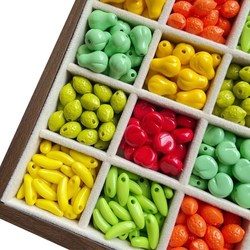 Bright plastic lemon - plastic, beads
