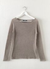 Hallhuber 100% Kaschmir Pullover Braun Grau meliert Strickpullover Cashmere Gr M