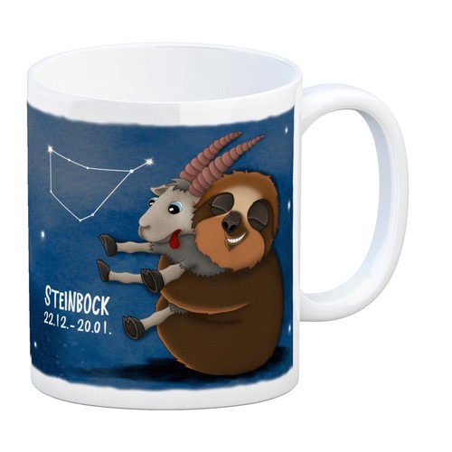 Kaffeebecher mit faultier - mit,