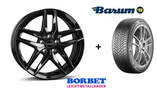 Winterräder Skoda Elroq RS 4x Borbet Z black Felgen Barum Polaris 6 Winterreifen