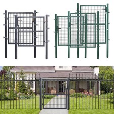 Gartentor Zauntür Doppelstabmattenzaun Metall Gartentür Garten Tor 100-150CM