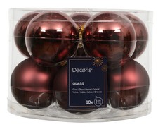 10 Stück Weihnachtskugeln 6cm Glas Christbaumkugeln Christbaumschmuck Glanz matt