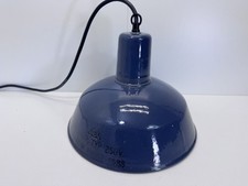 Alte Fabriklampe Emaille Lampe