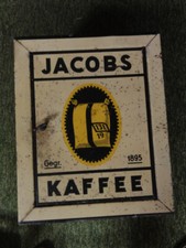 Alte Blechdose Jacobs Kaffee Blech Kaffeeschrank Thekenschrank Vitrine Reklame
