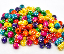 Holzkugeln 9x10mm Punkte