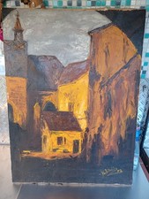 Ölbild - Ölgemälde - alt - Gasse - signiert - Original