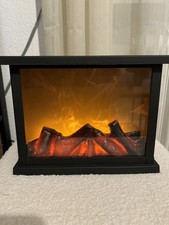LED Kaminlaterne - Kaminfeuer mit Flammeneffekt 