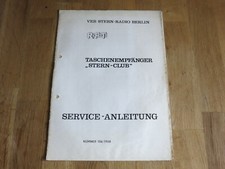 Service-Anleitung Taschenempfänger Stromlaufplan Radio Stern-Club VEB Berlin DDR