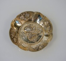 Antike Weinprobierschale 800 er Silber um 1900 wohl Hanau Handarbeit Wein Reben