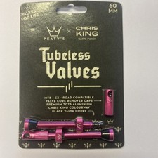 Peaty's x Chris King schlauchlose Tubeless Ventile 60 mm pink