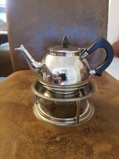 Teekanne Messing, verchromt