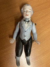 Bisquit Puppenmann 8,5 cmStube. Alt vor 1900 bewegl. Glieder handbemalt  SELTEN