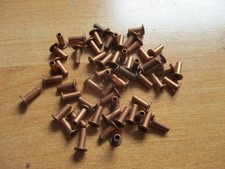 W1 -- 60 x Nieten f. Bremsbeläge Rohrnieten Hohlnieten 3x8 mm Kupfer Moped