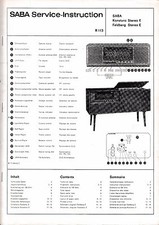 Service Manual-Anleitung Saba  Konstanz Stereo E, Feldberg Stereo E 