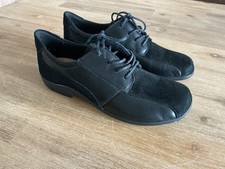 bequemer schwarzer Schnürschuh von Ladysko in Größe 39 - Leder, ungetragen