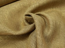 JUTE Stoff mit Lurex GOLD fein