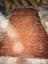 hochwertige Vintage Retro Stoff-Gardine 1,10 x 7,45 m * Gittermu￼ster * Cord NEU