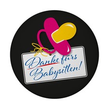 Schnuller pink magnet rund - schnuller, in