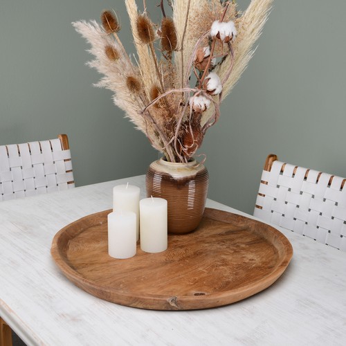 Holz tablett deko rund - deko,