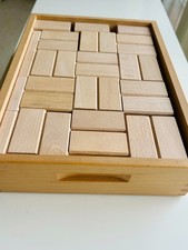 Holzbausteine, Bauklötze aus