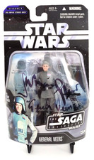 Star Wars Saga Sammlung 2006 General Veers signierte Figur Julian Glover neuwertig 