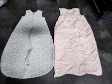 2x Schlafsack Paket Steiff Baby Nest Daune Winter Übergang Grau Rosa 90/110