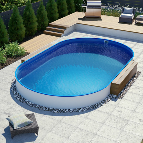 Gartenpool oval einbaupool - gartenpool,