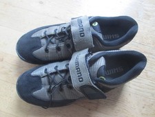 Shimano SH-M 038W SPD Fahrradschuhe schwarz/grau Riemen Mountainbike UK Größe 7