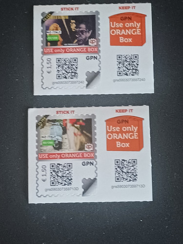Italien briefmarken orange - briefmarken, (orange