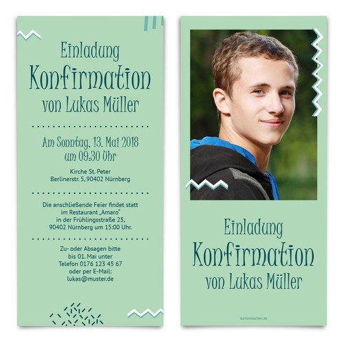 Konfirmation einladungskarten - konfirmation,