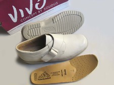 SOLIDUS echt LEDER Klett SLIPPER 37  (4,5  J) NEU Wechselfußbett