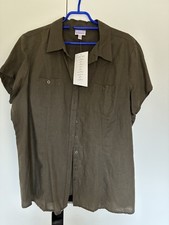 Kurzarm - Bluse oliv