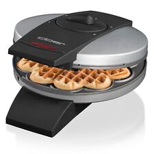 Waffeleisen Herzform Cloer klassische Herzwaffel silber Antihaft (B-Ware)
