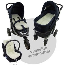 BAMBINIWELT Auflage SITZUNTERLAGE für Buggy Jogger Babyschale WOLLE (Mod-WW)