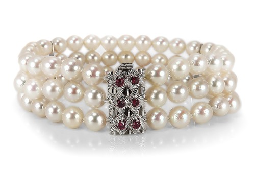 Armband mit akoya - mit, perlen