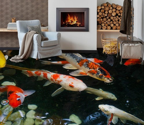 Goldfisch m364 fototapeten - 3d,