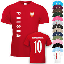 EM 2024 Polen Polska T-Shirt Trikot Name Nummer Fußball Fan Team National