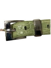 Gürtel.  Gräfin Catharina von Lehndorff. 95 cm Hellgrün Krokooptik Breite 35 mm