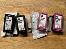 4 leere HP Druckerpatronen, verschiedene Farben