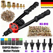 150Stück Nietmutternzange Set Blindniet Gewinde Mutter Niet Einsatz Nietzange