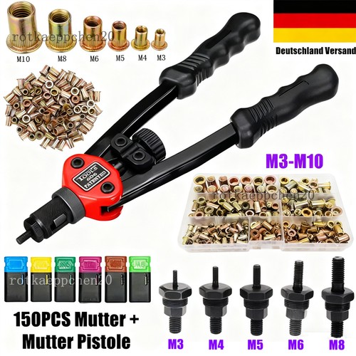 150stück nietmutternzange set - nietmutternzange,
