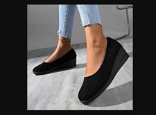 Schwarze Keilpumps Gr. 43 weit