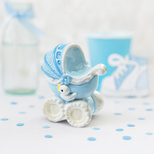 Dekofigur Kinderwagen Baby