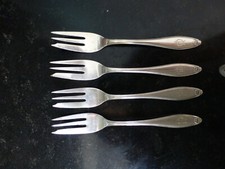4 Kuchengabeln  800 Silber