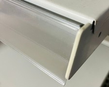 Klemm Preisschild Preisschiene für Tegometall Regal Transparent 1,238m VPE 10 St