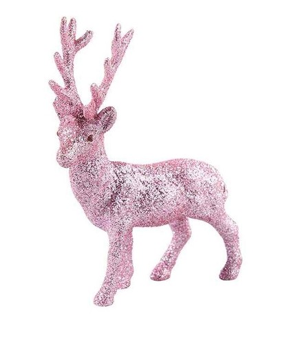 Kleiner hirsch rosa geglittert - hirsch,