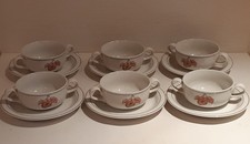 6 Suppentassen mit Unterteller