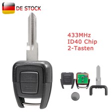 Für Opel Astra G Zafira A Vectra 2 Tasten 433MHz Funk Schlüssel Fernbedienung