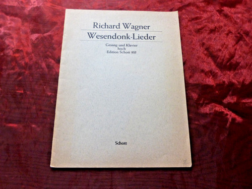 Wagner wesendonk lieder - wesendonk-lieder, noten